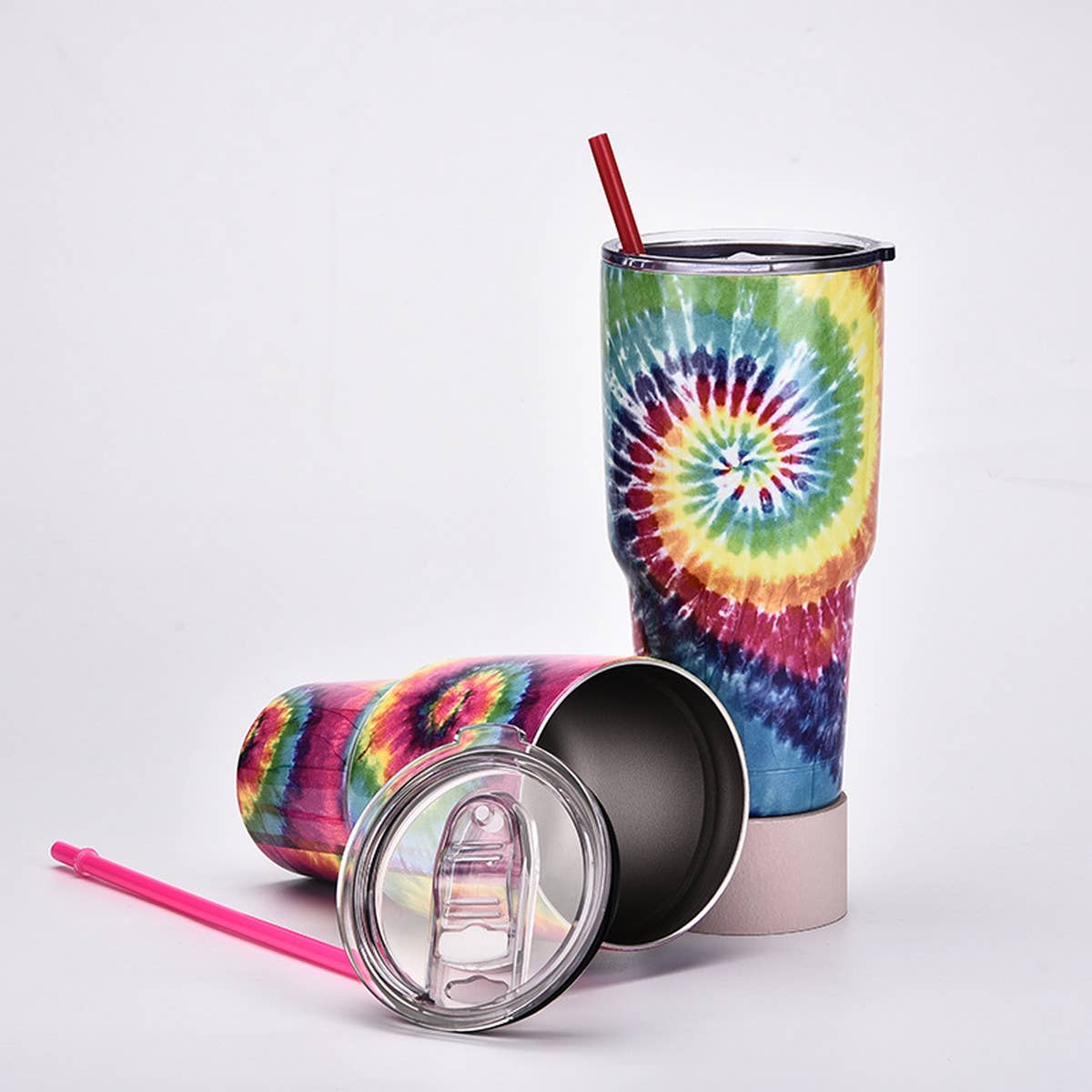 NEW TIE-DYE LARGE-CAPACITY THERMAL WATER CUP_CWMM0989