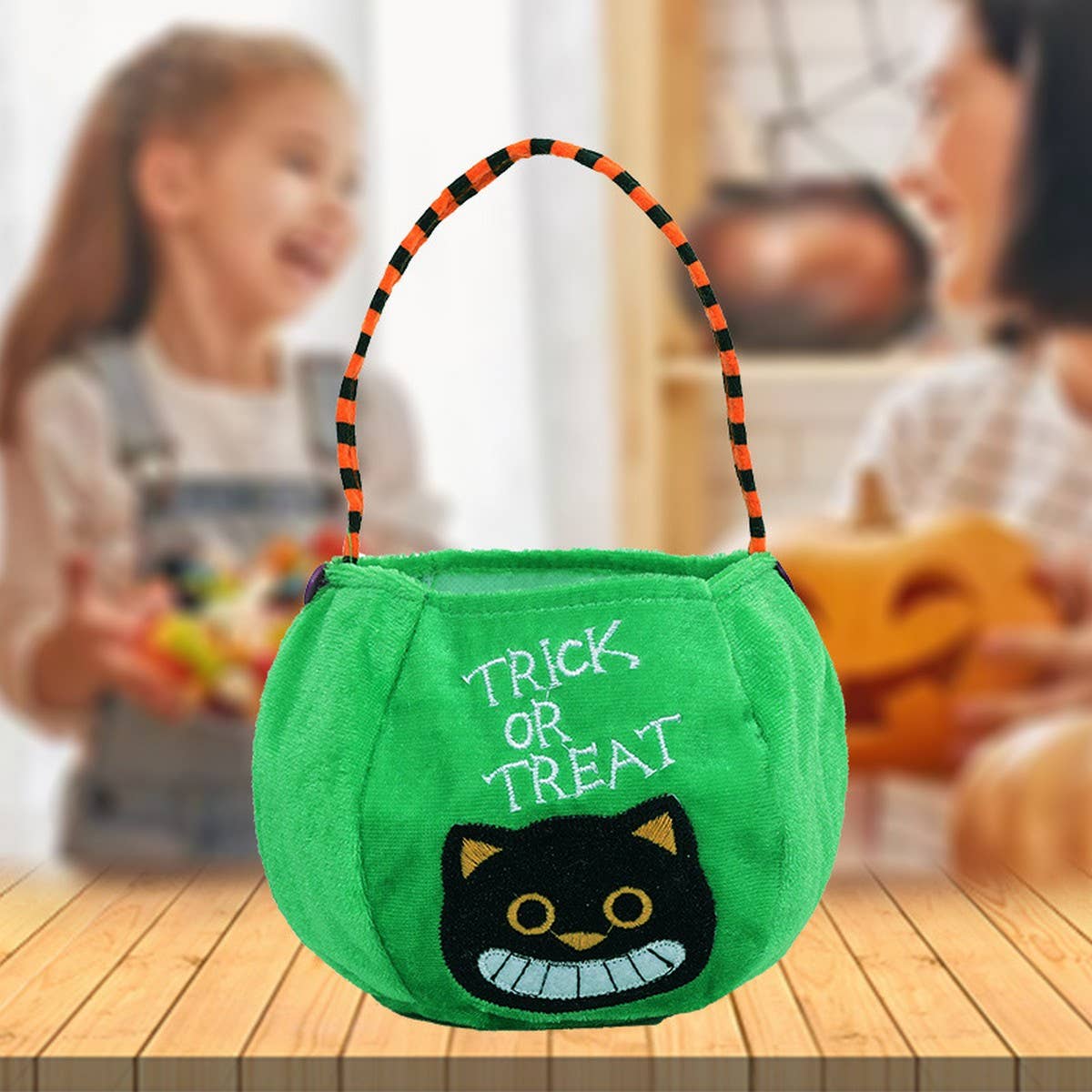 CWAB2575_Halloween Round Pumpkin Candy Tote Gift Bag