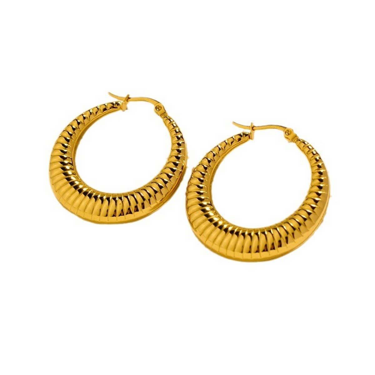 Minimal Hollow Hoop Stud Earrings for Women