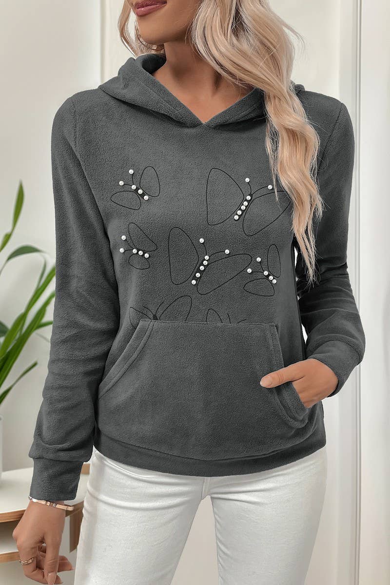 CWOHOL1109_AUTUMN AND WINTER CASUAL PULLOVER HOODED TOP