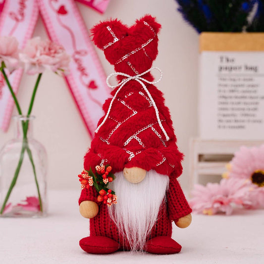 CWMM10266_VALENTINE PLUSH COUPLE FIGURINES WITH HEART HATS