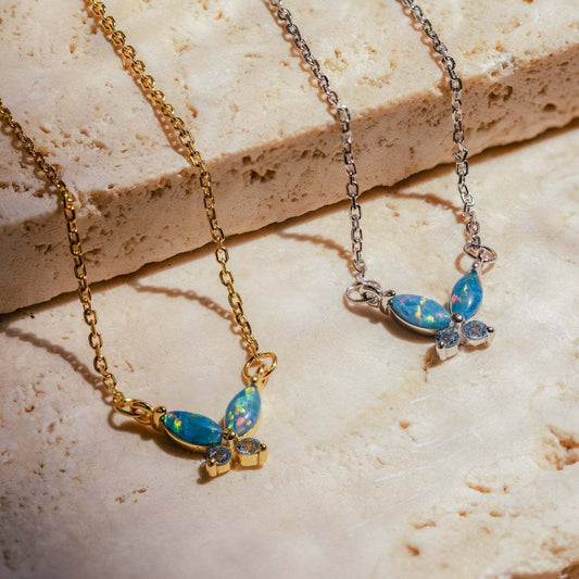 CUTE GIRL BUTTERFLY TITANIUM STEEL NECKLACE