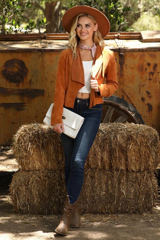 CWOJA189-P_IN PLUS SIZE WATERFALL FAUX SUEDE JACKET