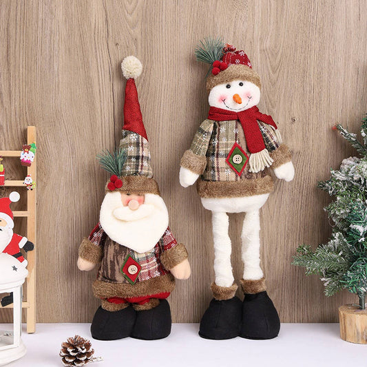 VINTAGE SNOWFLAKE PLAID CHRISTMAS DECORATIONS