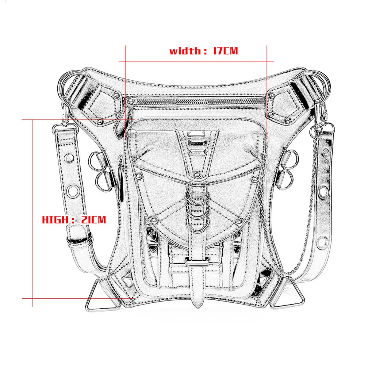 RETRO STEAMPUNK LEATHER MESSENGER BAG_CWAB0636