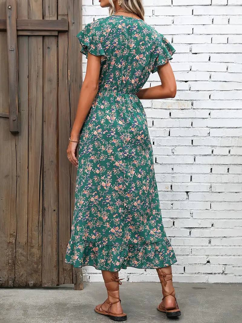 Comfortable, casual, loose cinched-waist dress