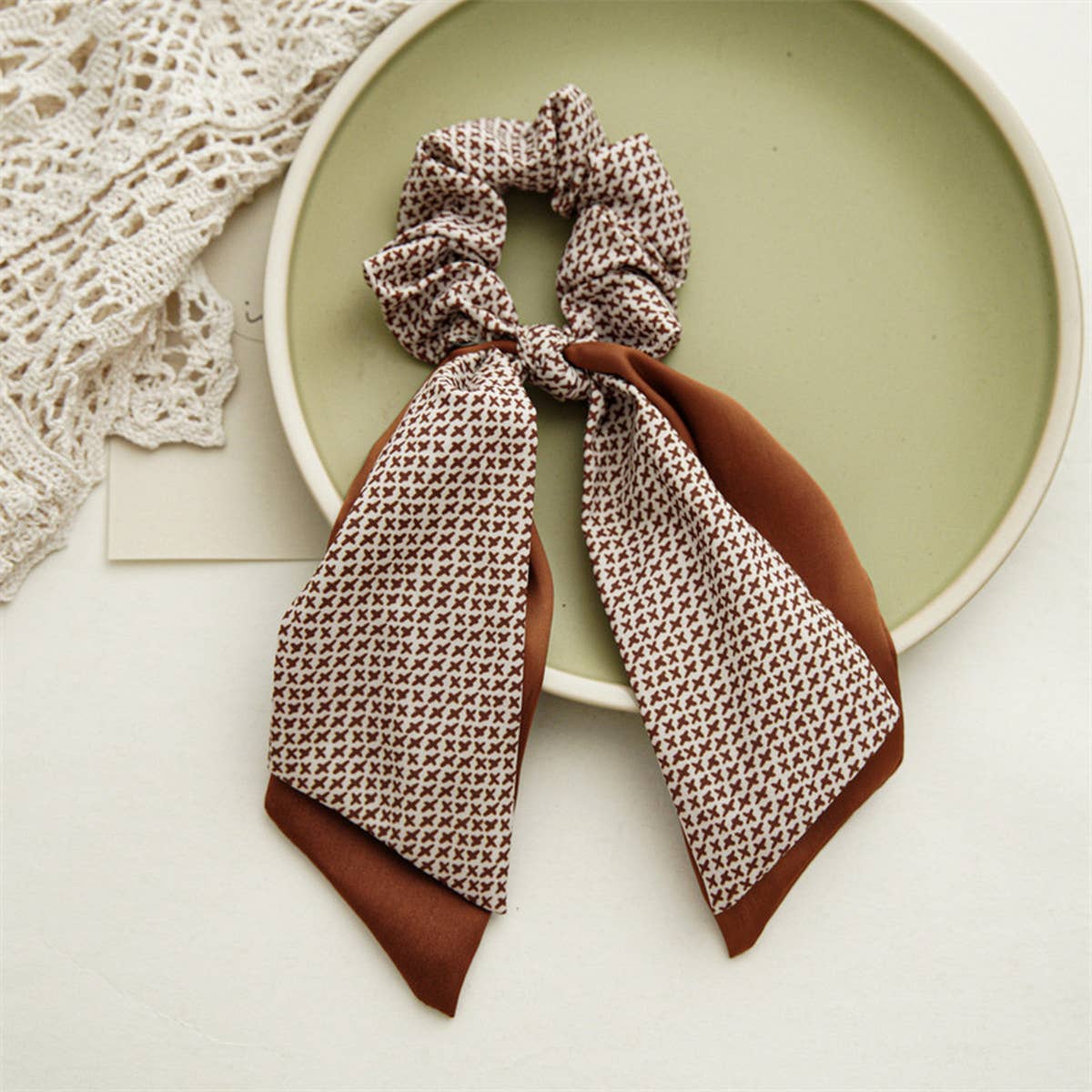 WOMEN FLORAL LARGE INTESTINE HAIR TIE_CWAHA0840