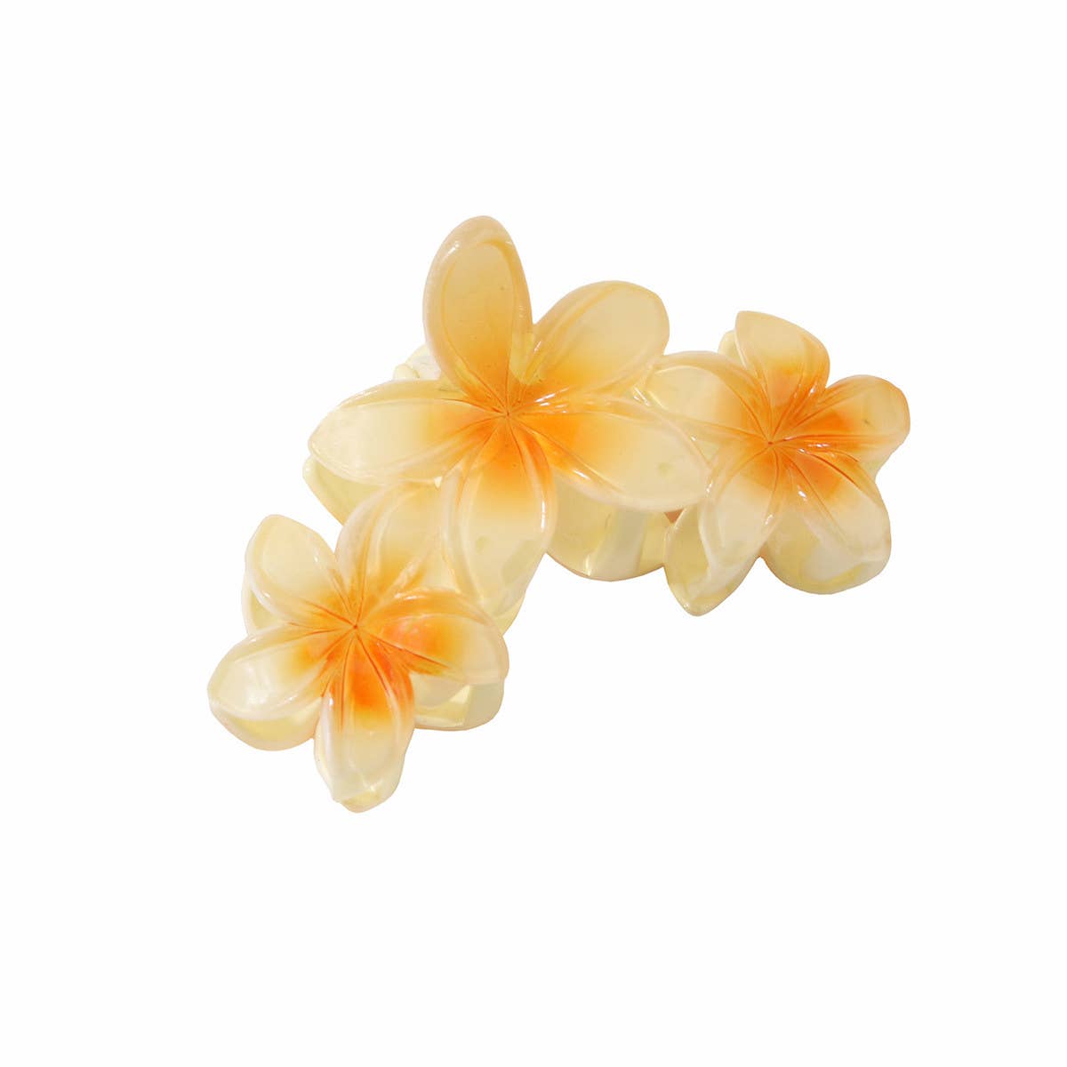 Plumeria Flower Large Hair Claw,Elegant Updo Clip_CWAHA1064
