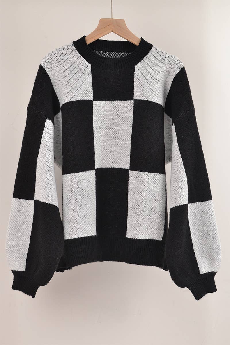 CREW-NECK KNIT PULLOVER STRIPED STYLE KNIT