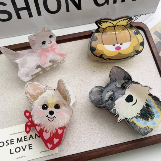 Garfield Dog Acrylic Claw Clip for Girls