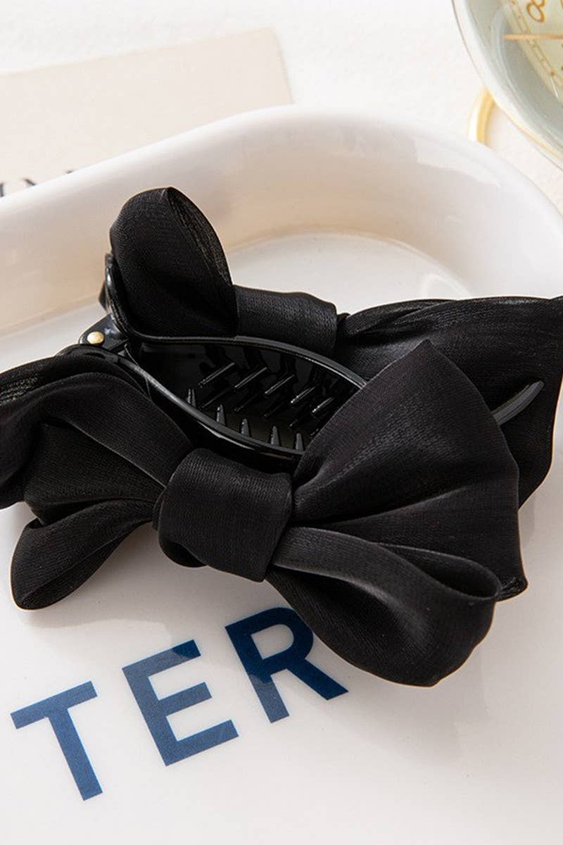 CWAHA0580_Mesh bow clip princess head ponytail clip