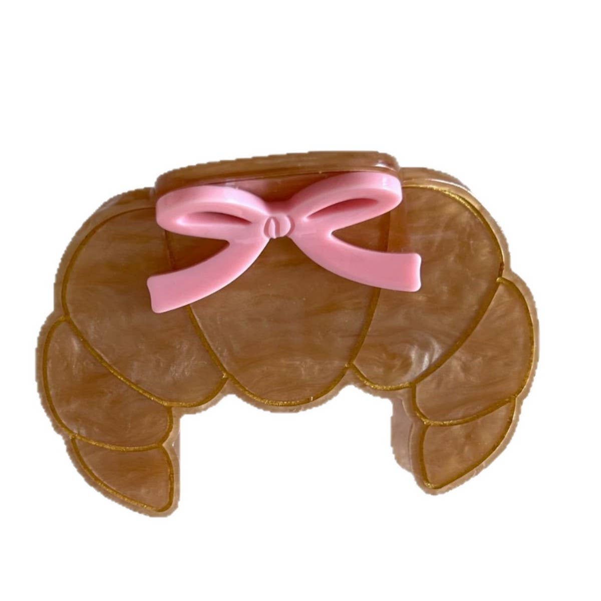 CWAHA07732_CUTE FOOD SMILE BREAD ACRYLIC HAIR CLAW CLIP