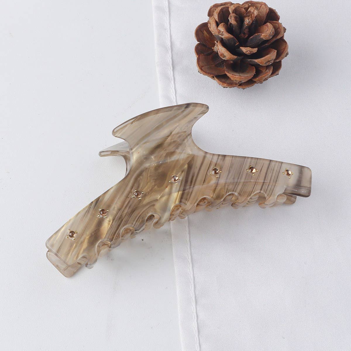 CWAHA1411_MARBLE LARGE HAIR CLAW CLIP