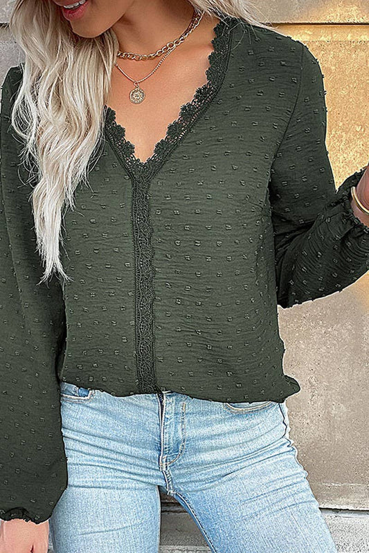 CWTBLL4040_SOLID LONG SLEEVE V-NECK SHIRT TOP