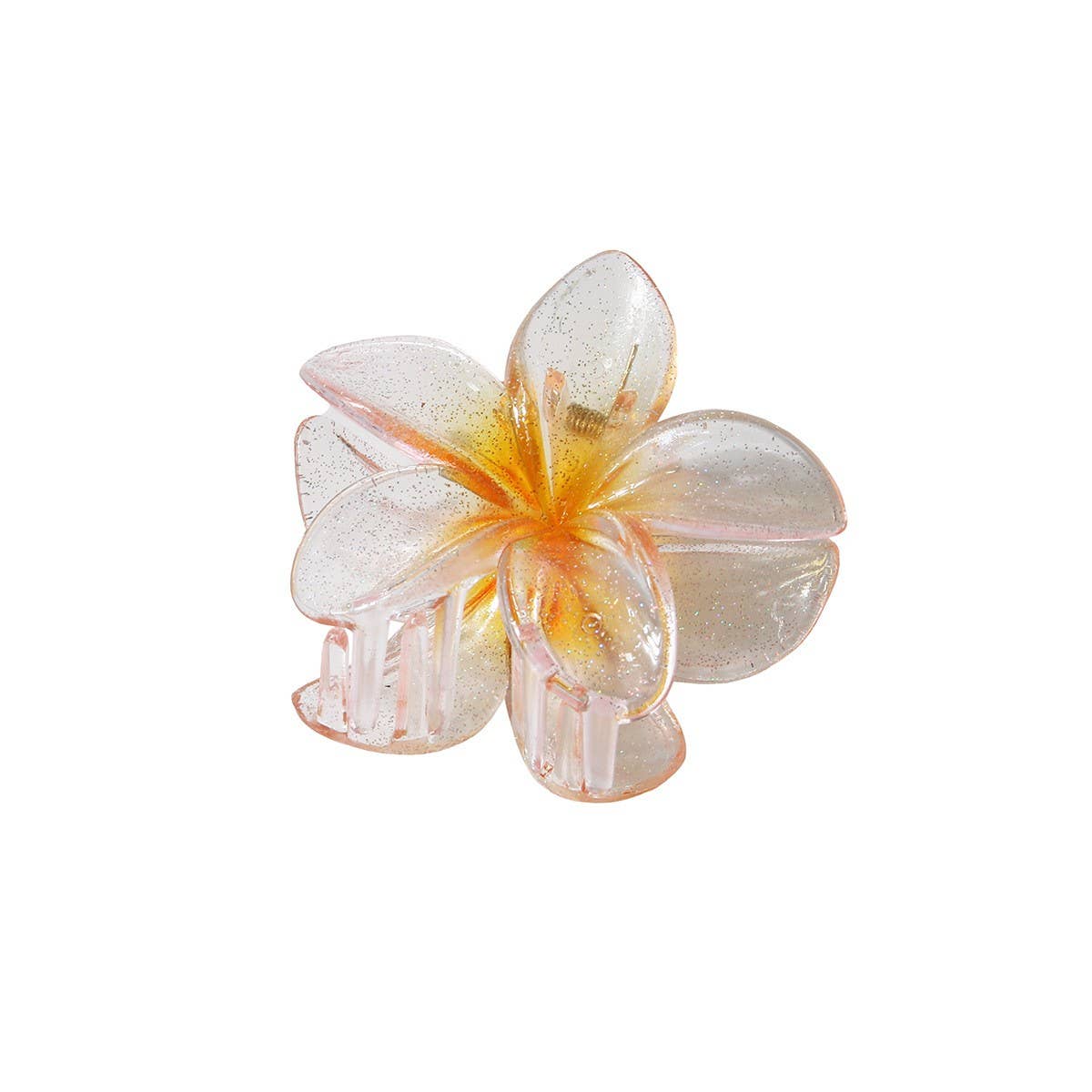 Holiday Large Glitter Egg Flower Hair Claw Clip