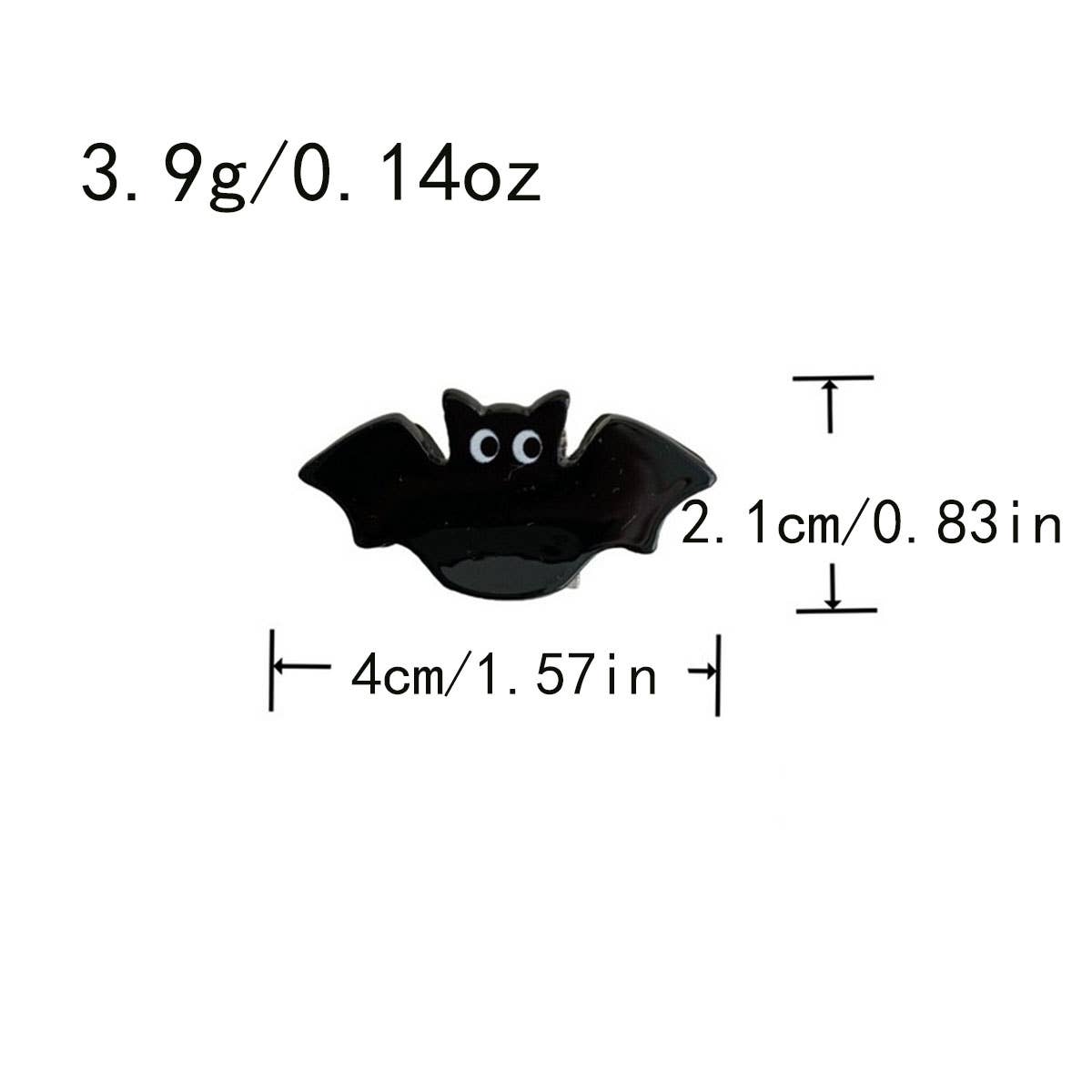 CWAHA07727_HALLOWEEN GHOST PUMPKIN BAT ACRYLIC HAIR CLAW