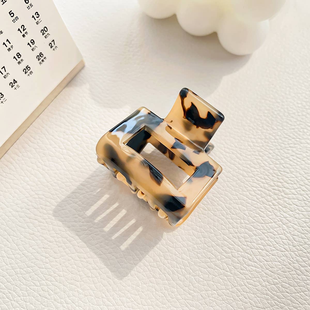 High-end acetate board high ponytail grab clip