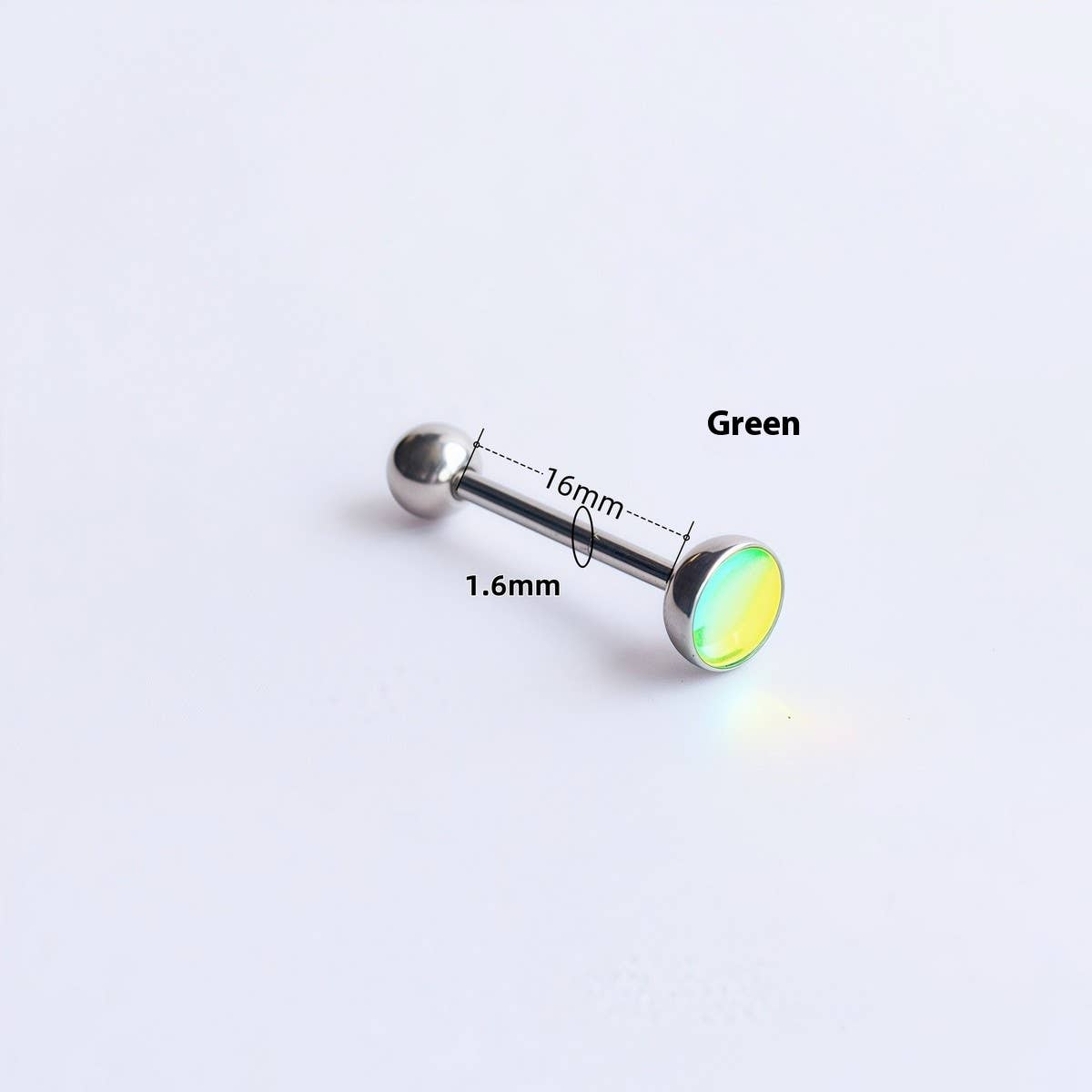 Fashion Titanium Tongue Stud with Glitter Design_CWMM9594