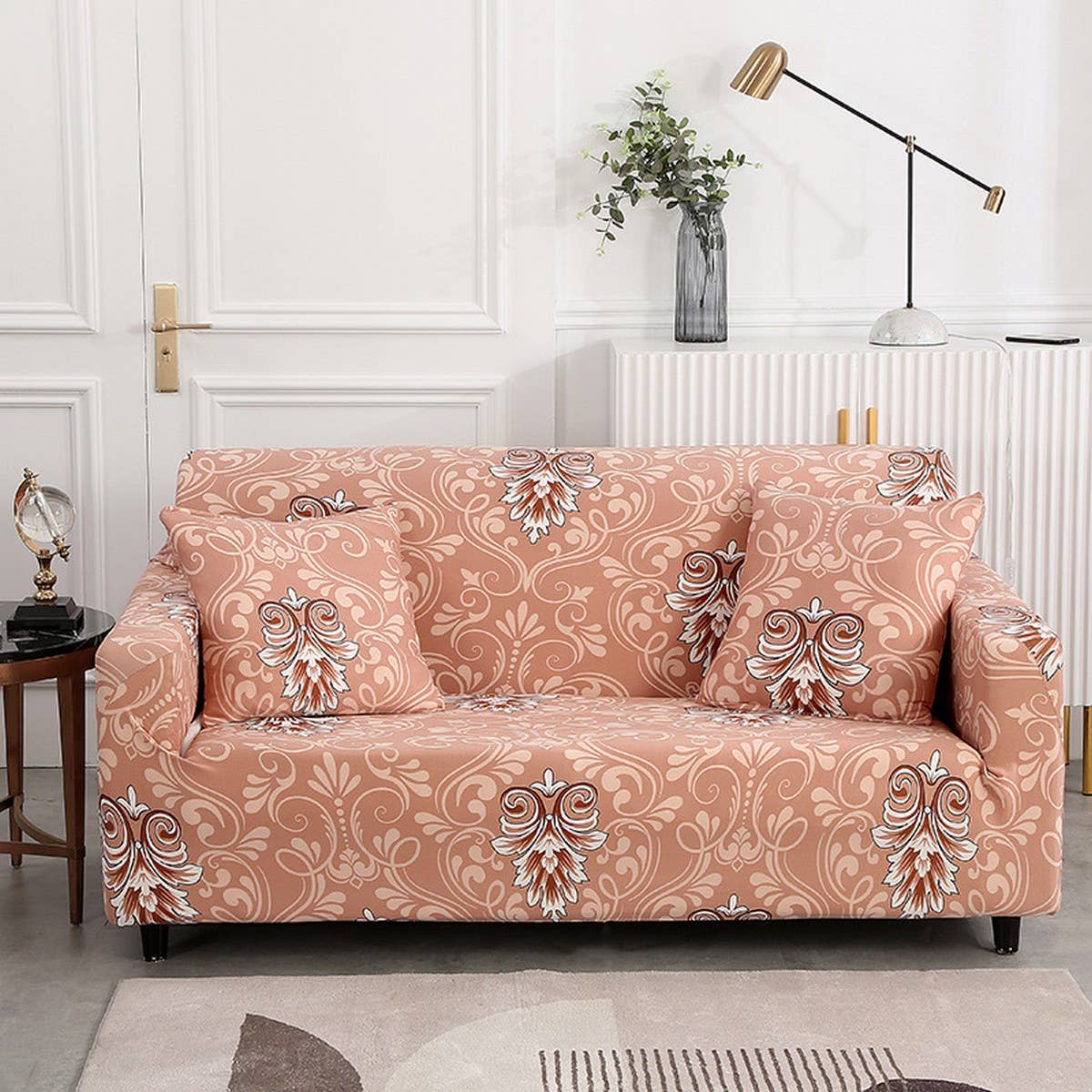 Modern Knit Sofa Cover, Stretch Fit, Solid Color