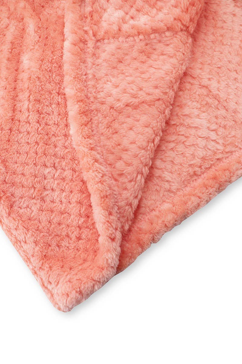 CWSPJ0140_CORAL FLEECE LACE-UP MID-LENGTH NIGHTGOWN