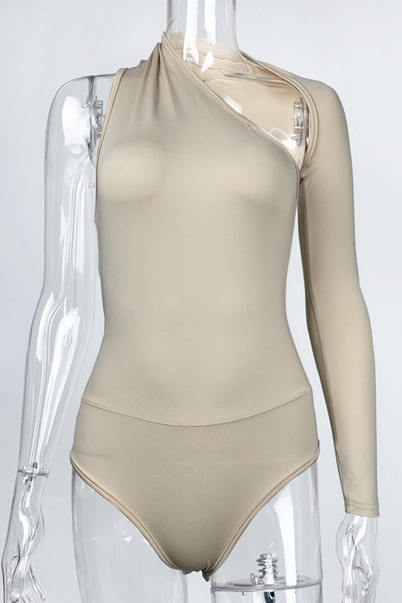 CWSBS0202_SEXY BACKLESS HALTER NECK LONG SLEEVE BODYSUIT