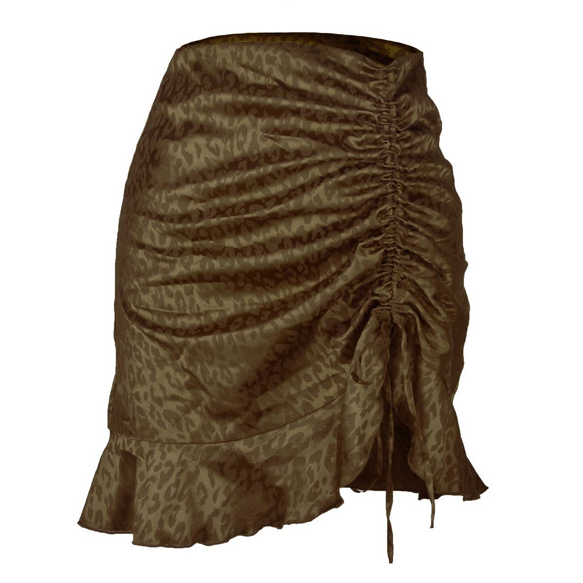 JACQUARD SATIN SKIRT HIGH WAIST ZIPPER HIP SKIRT_CWBSS0403