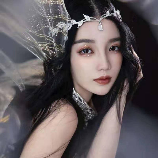 BRIDAL WEDDING TIARA PENDANT CRYSTAL TIARA_CWMM2015