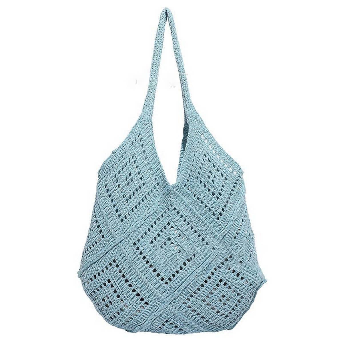 CUAB00627_2025 BOHO KNIT TOTE BAG LARGE CAPACITY HOLLOW BAG