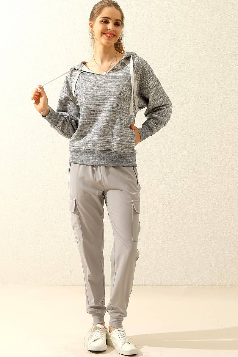 CWOHOL411_HOODIE SWEATSHIRT DRAWSTRING WITH FRONT POCKETS