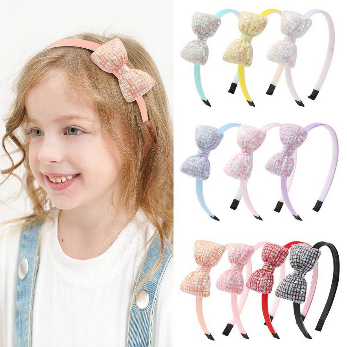 CHILDREN'S BOW 3D SEQUINED HEADBAND