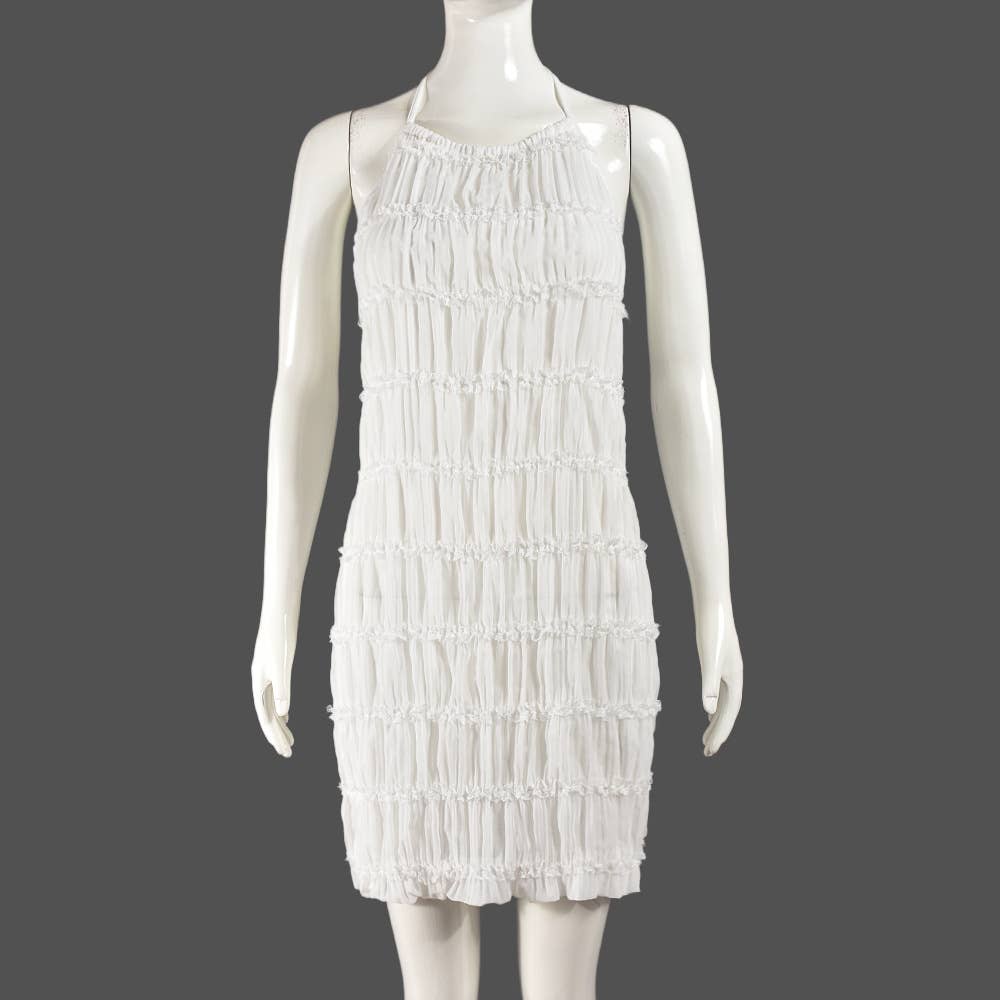 Backless pleated short, personalized dress