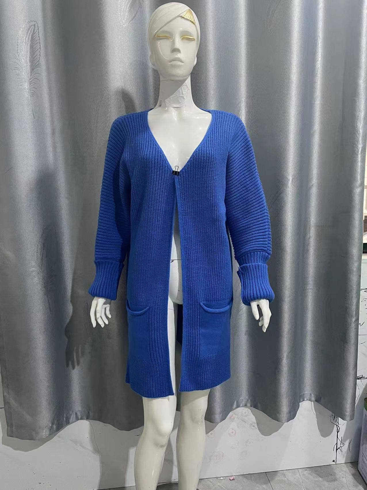 CARDIGAN BAT SLEEVE LOOSE POCKET LONG COAT