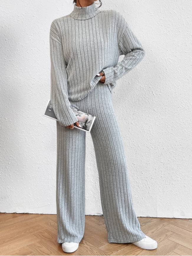 CASUAL HIGH-NECK KNITTED LONG-SLEEVED PANT SUIT_CWSTB1237