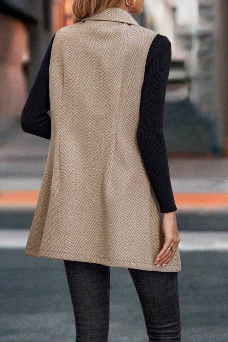 CWOCASL0021_AUTUMN/WINTER FASHION SLEEVELESS BLAZER