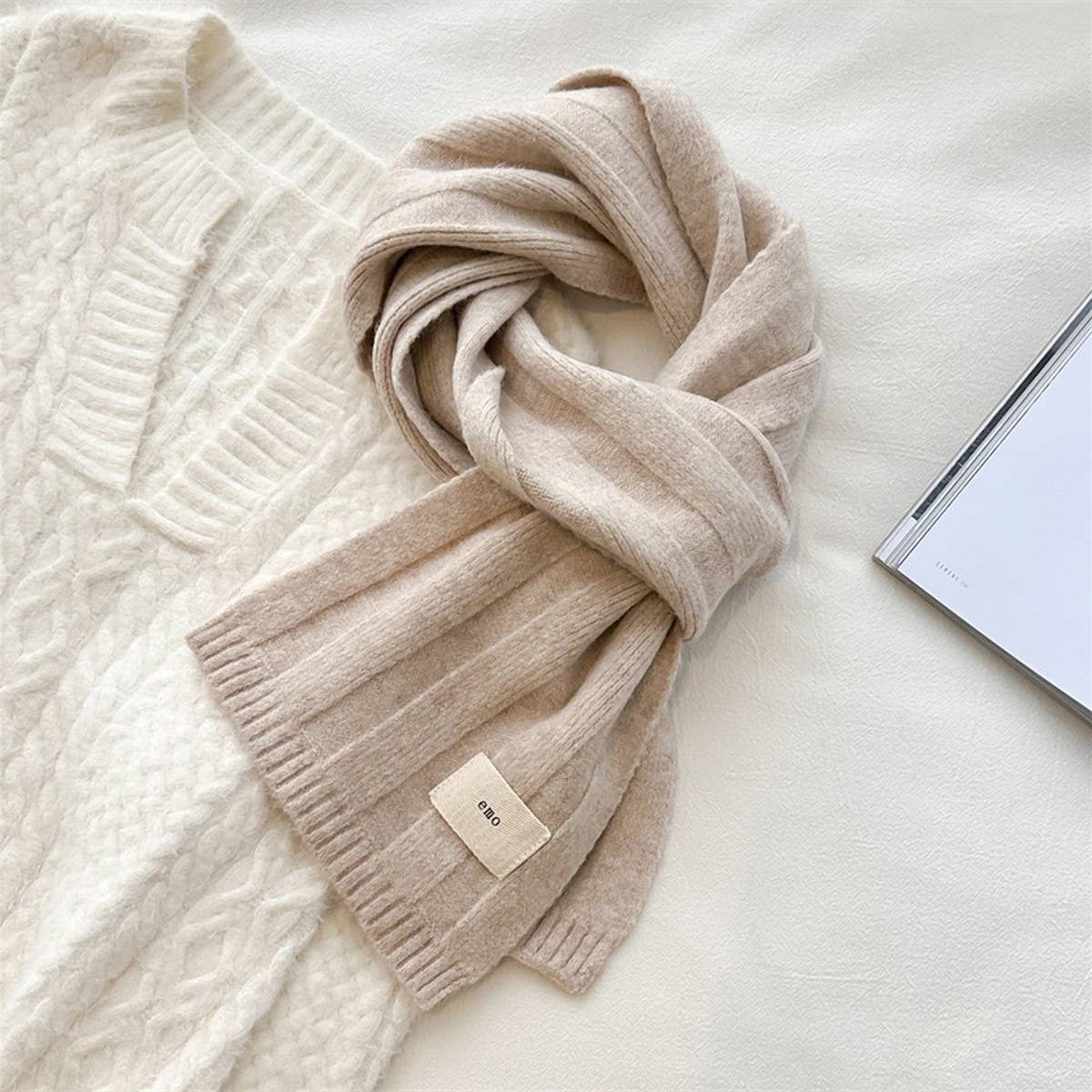 Knit Stripe Scarf - Warm Fall/Winter Unisex Scarf