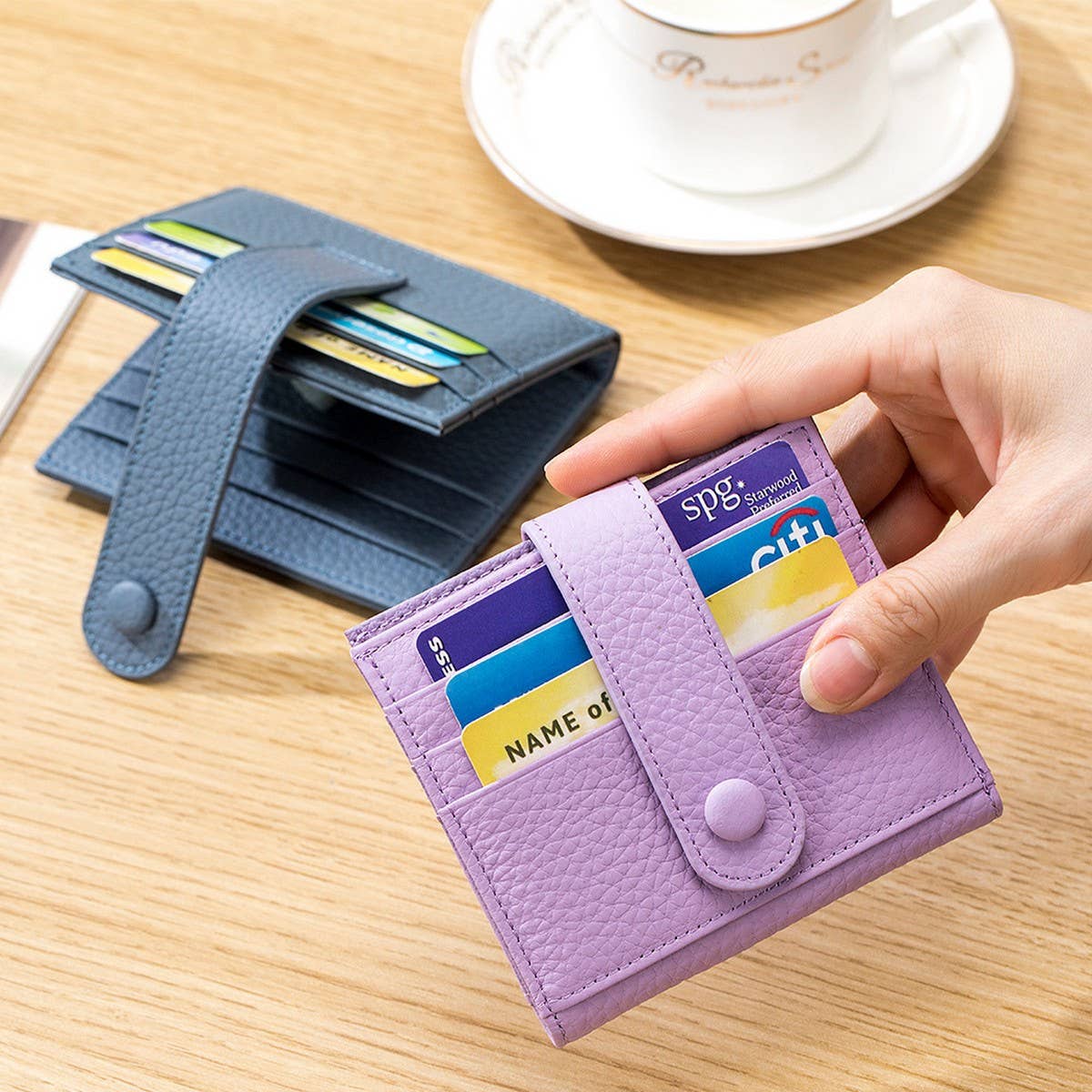 SHORT SMALL WALLET GENUINE LEATHER CARD HOLDER_CWAB3832