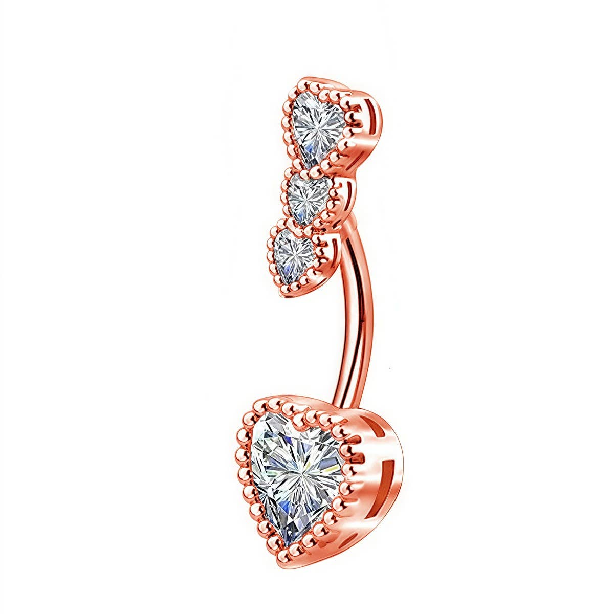 Punk Heart Navel Ring Fashion Body Piercing_CWMM9371