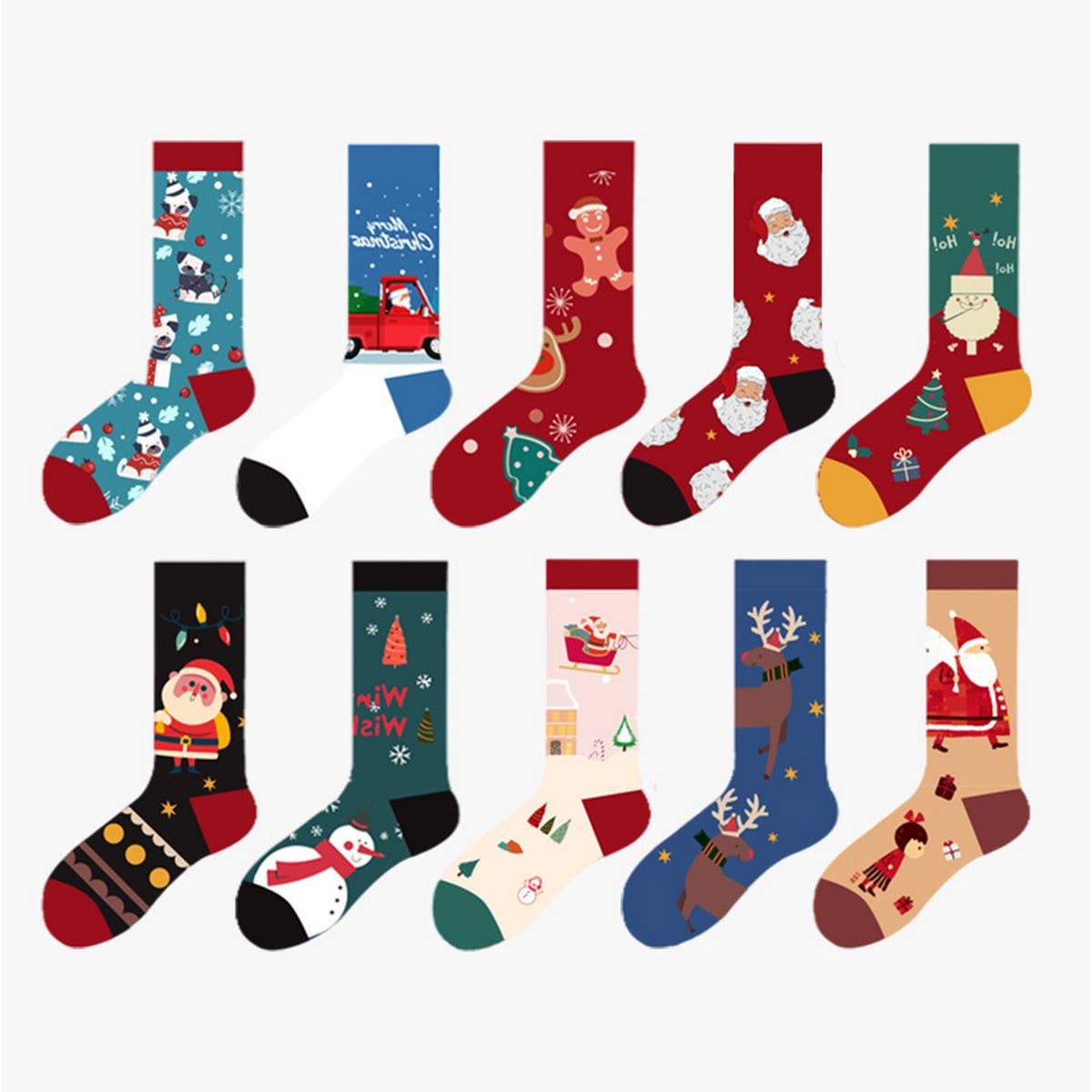 CWMS0826_Christmas Cartoon Snowman Socks