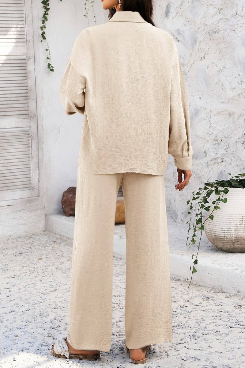 CWSS1182_HOLIDAY CASUAL SOLID COLOR TWO PIECE