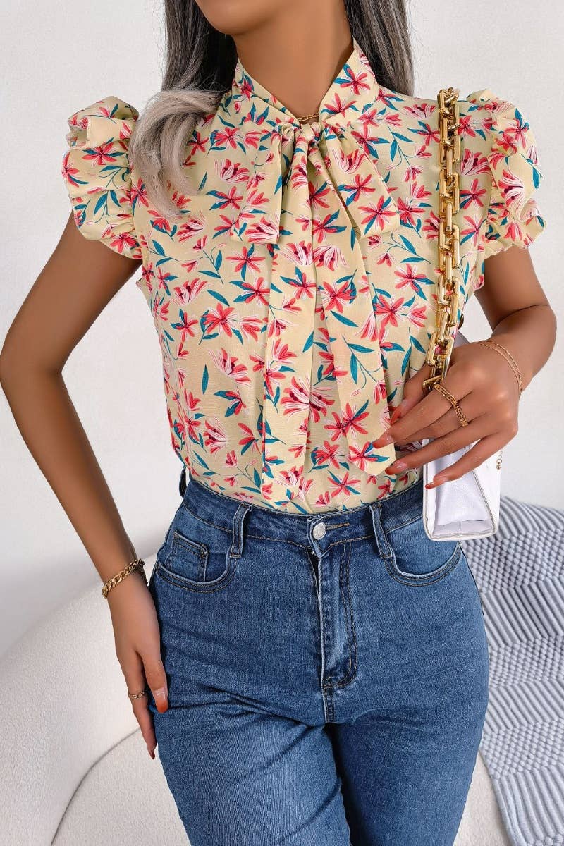 CWTSTSL0089_CASUAL CHIPWOOD EAR SLEEVELESS CHIFFON SHIRT