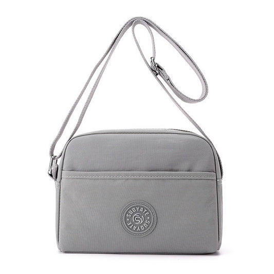 LIGHTWEIGHT SOLID NYLON CROSSBODY SHOULDER BAG