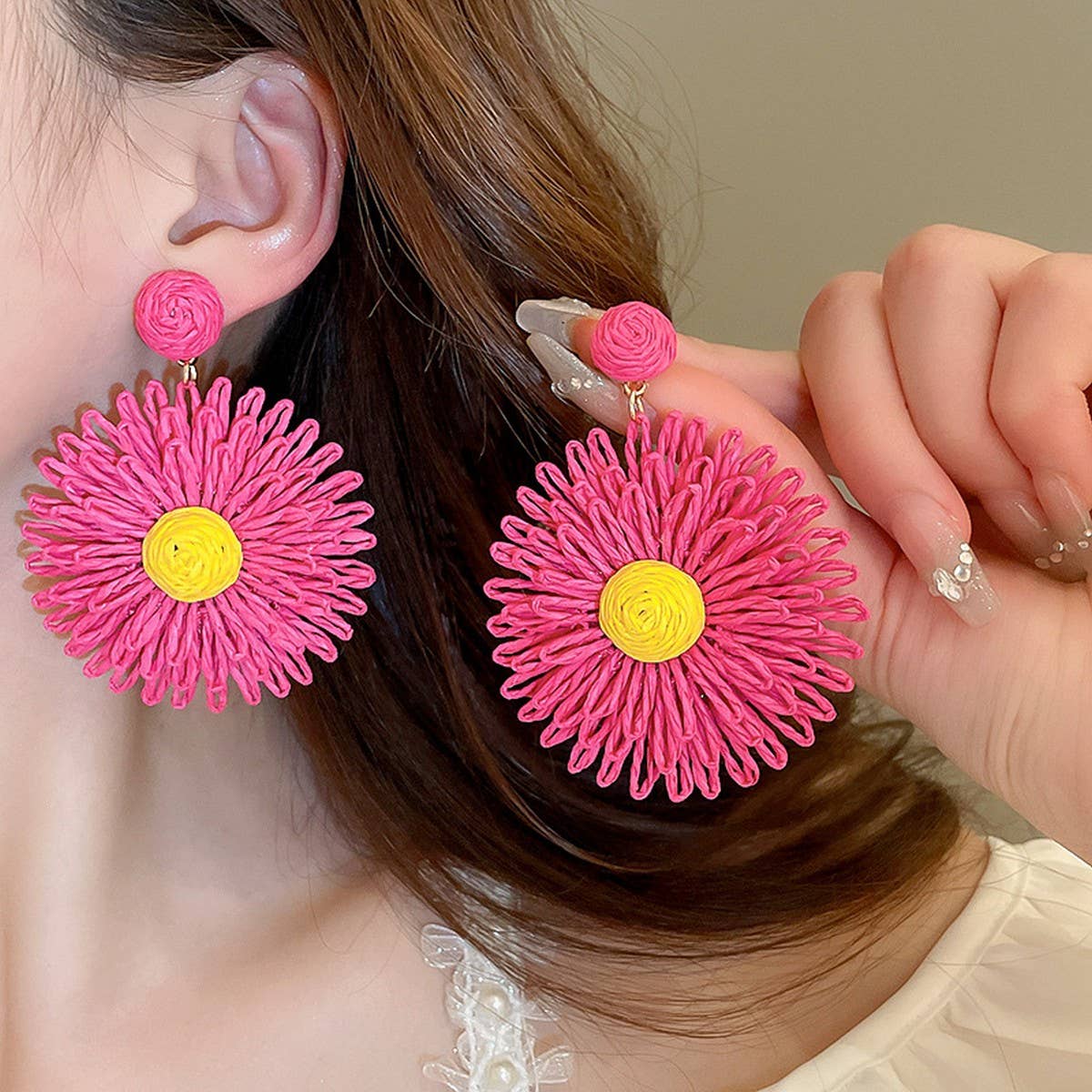 BOHEMIAN RETRO SUNFLOWER EARRINGS_CWAJE2048