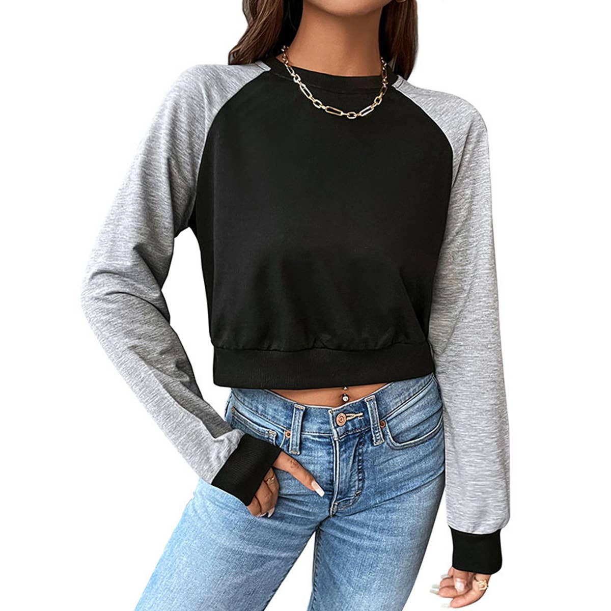 Crew neck pullover hoodie sweatshirts