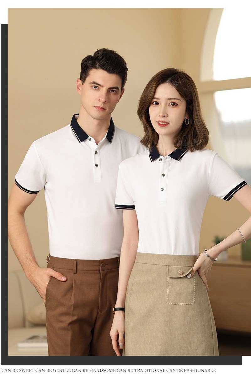 CWTBLS02447_SHORT-SLEEVED CASUAL TOPS FOR WORK AND WEEKENDS