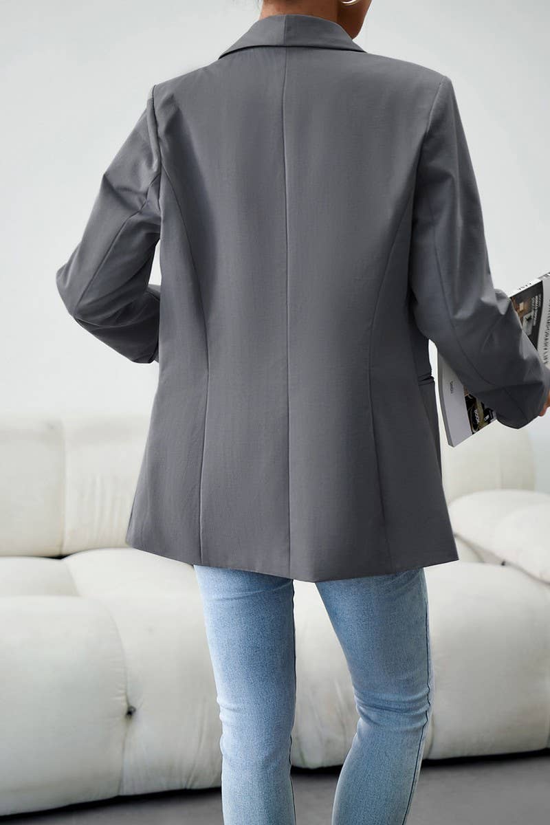 CWOCO0271_SOLID COLOR ELEGANT COMMUTER SUIT JACKET