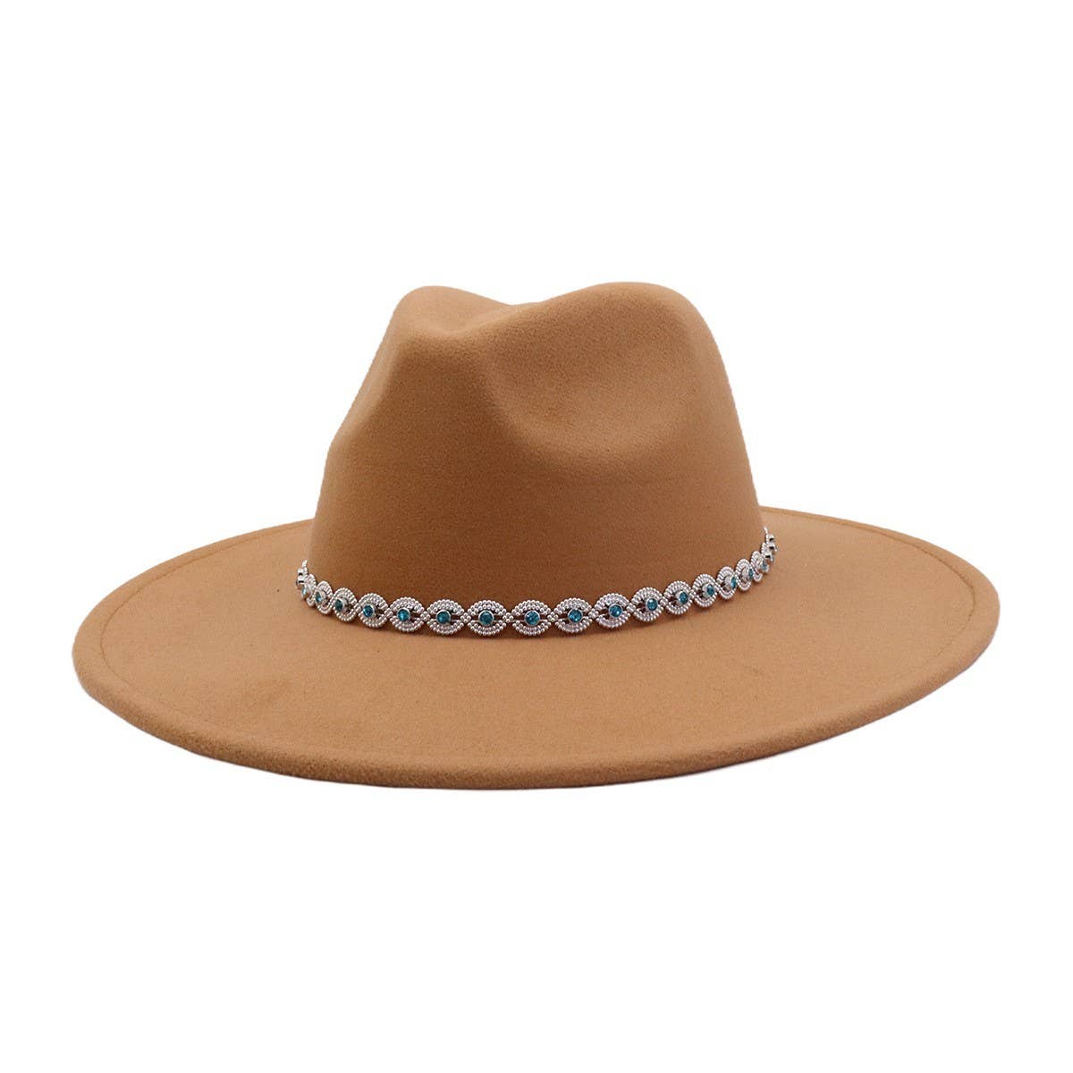 Ethnic Style Wool Blend Fedora Hat Men & Women_CWAH04388