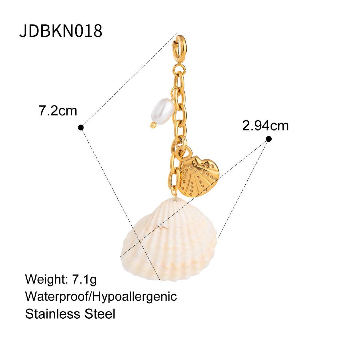 STAINLESS STEEL BIKINI SHELL JEWELRY PENDANT_CWMM4673