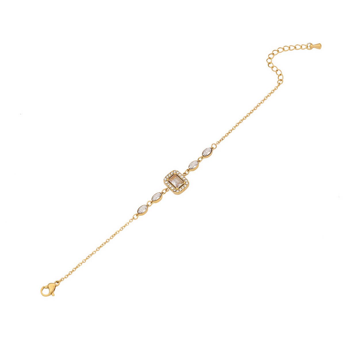 FASHIONABLE GEOMETRIC FULL DIAMOND LOVE BRACELET_CWAHA0878