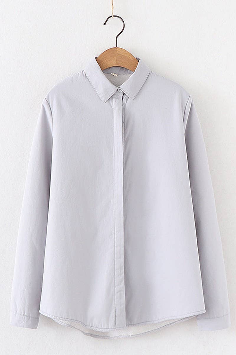 CWTSTL2246_PLUSH PURE COTTON LITERARY FRESH LONGSLEEVE SHIRT