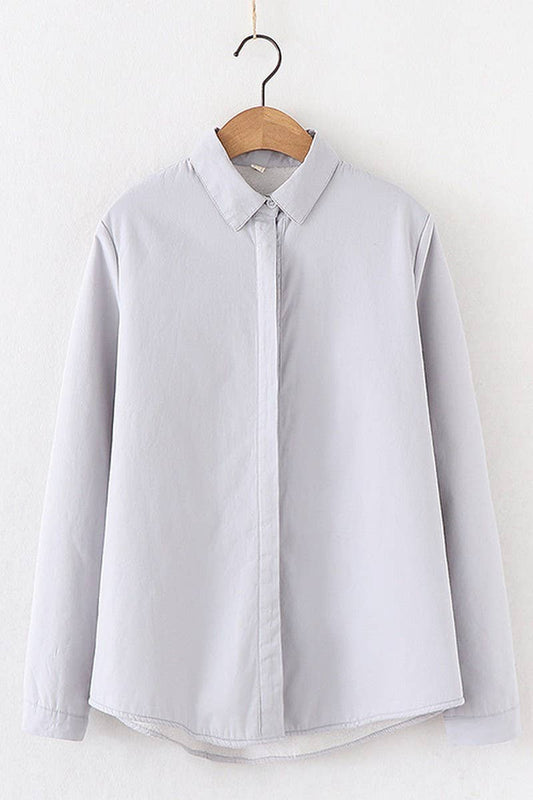 CWTSTL2246_PLUSH PURE COTTON LITERARY FRESH LONGSLEEVE SHIRT